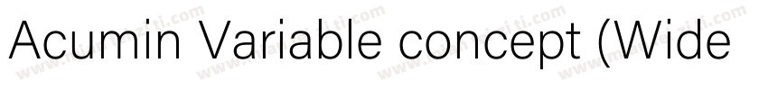 Acumin Variable concept (Wide Bold)字体转换